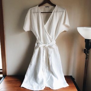 Linen Wrap Dress